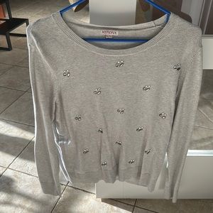 Studded jewel gray/ grey merona sweater